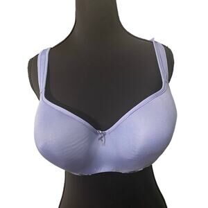 Cacique Bra Balconette Women's 40C Underwire Wide Straps Lilac Lace Sexy T-shirt